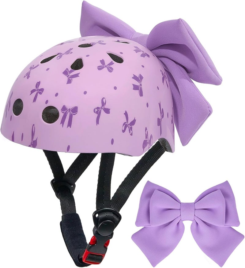 FIODAY Helmet for Kids 8-14, Kids Bike Helmet with DIY Bow, Adjustable Youth Bike Helmets Girls Helmets for Skating Bicycle Scooter Skateboard - Image 1